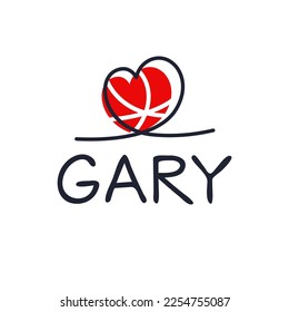 Creative (Gary) name, Vector illustration.