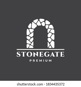 creative gate logo design vector template.retro gate symbol	