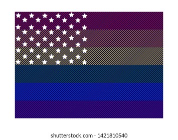 Creative Gay Pride flag with 50 stars 