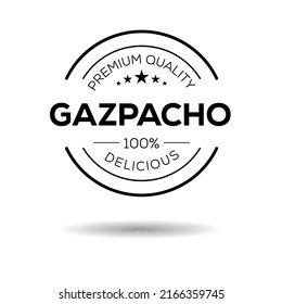 Creative (Gazpacho) logo, Gazpacho sticker, vector illustration.