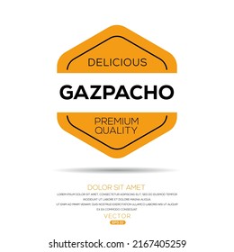 Creative (Gazpacho) logo, Gazpacho sticker, vector illustration.
