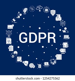 Creative GDPR icon Background