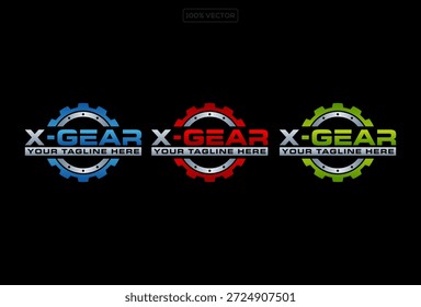 Modelo de logotipo de oficina automotiva de equipamentos criativos