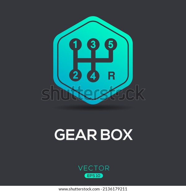 Creative (Gear box) Icon,\
Vector sign.