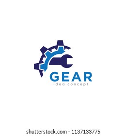 Creative Gear Concept Logo Design Template