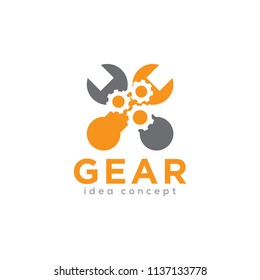 Creative Gear Concept Logo Design Template