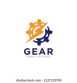 Creative Gear Concept Logo Design Template