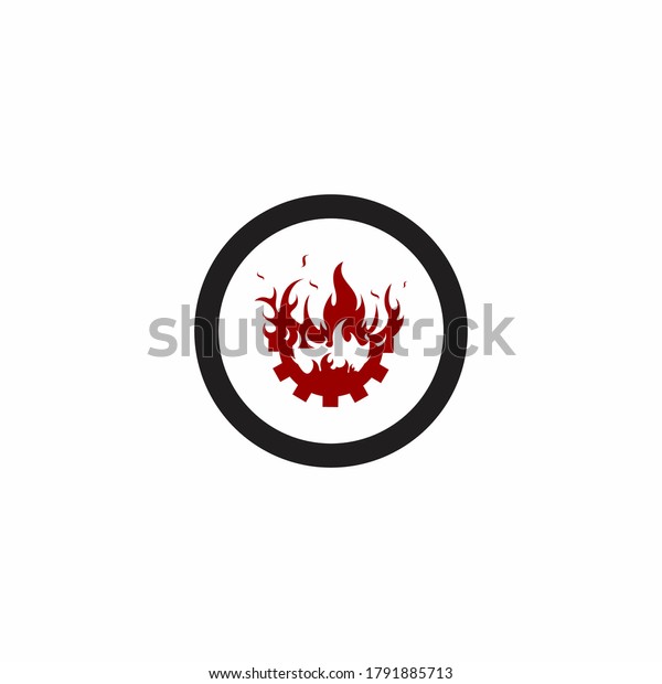 Creative Gear Fire Logo Design Illustration
stock illustration