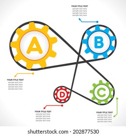creative gear info-graphics design concept vector