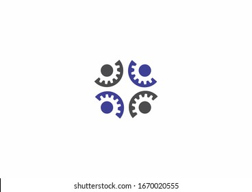 Creative gear logo design concept