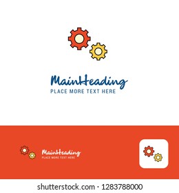 Creative Gear Logo Design. Flat color Logo place for Tagline. Vector Illustration