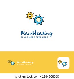 Creative Gear  Logo Design. Flat color Logo place for Tagline. Vector Illustration