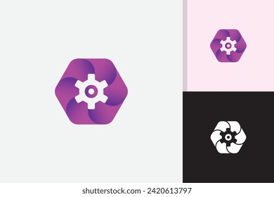 creative gear logo design icon vector template