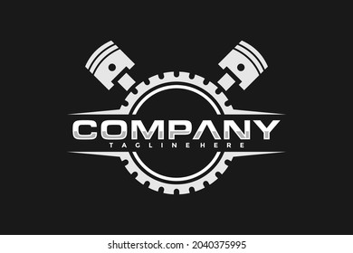 creative gear piston emblem logo	