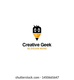 Creative Geek Logo pencil design