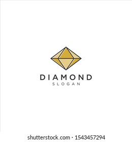 Creative gemstone jewelry logo template.
