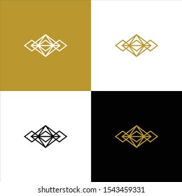 Creative gemstone jewelry logo template.