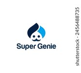 creative genie modern logo. elegant, clear, minimalist and sophisticated	