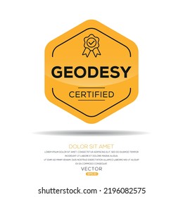 Creative (Geodesy) Certified Badge, Vector Illustration.