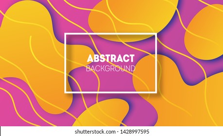 Creative geometric 3D wallpaper with orange color. Trendy gradient shapes composition. 