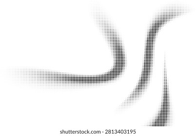 Creative geometric abstract design with dotted lines and transparent background