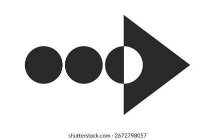 Creative geometric arrow black symbol