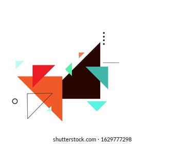 Creative geometric background. Abstract geometric triangles background. Simple geometric background. Template for poster, backdrop, book cover, brochure, and vector illustration.