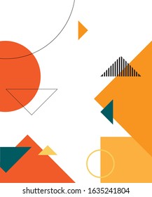 Creative geometric background. Abstract geometric triangles background. Simple geometric background. Template for poster, backdrop, book cover, brochure, and vector illustration.