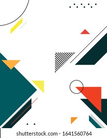 Creative geometric background. Abstract geometric triangles background. Simple geometric background. Template for poster, backdrop, book cover, brochure, and vector illustration.
