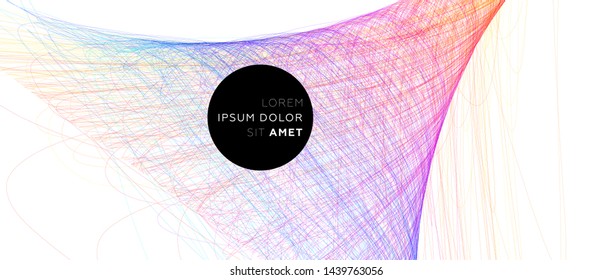 Fondo geométrico creativo con líneas de color. Diseño de composición a la moda