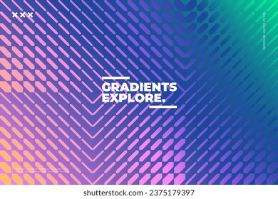 Creative geometric background with colorufl gradient. Vector illustration.