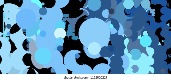 A creative geometric background consisting of chaotically scattered circles of different size and color. Beautiful abstract wallpaper. The image format is suitable for printing on a mug.