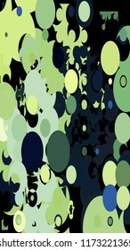 A creative geometric background consisting of chaotically scattered circles of different size and color. Beautiful abstract wallpaper.