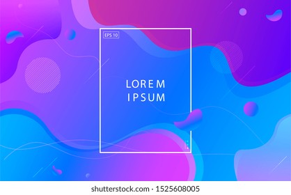 Creative geometric background with fluid shapes modern concept. Trendy gradient shapes composition. Fluid poster cover with modern color. Eps10 vector.