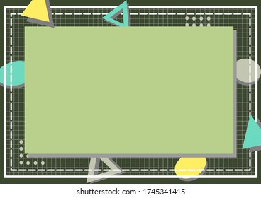 Creative geometric background. Green Memphis design pattern. Vector illustration presentation wallpaper.