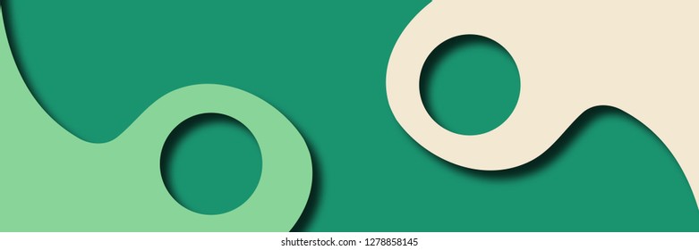 Creative geometric background in a papercut style. Vector illustration consisting of elements of different shapes and sizes. 3D backdrop with colorful cut objects.