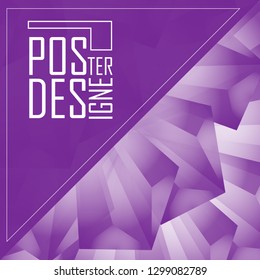 Creative geometric background, poster design template, crystal landing page, abstract nature banner, vector illustration