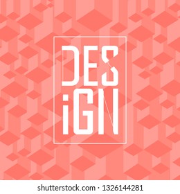 Creative geometric background, poster design template, landing page, abstract web banner, vector illustration