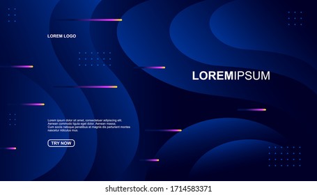 Creative geometric background. Trendy gradient shapes composition. Eps10 vector.