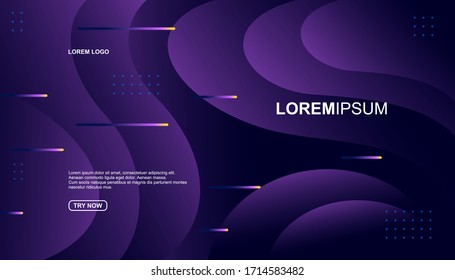Creative geometric background. Trendy gradient shapes composition. Eps10 vector.
