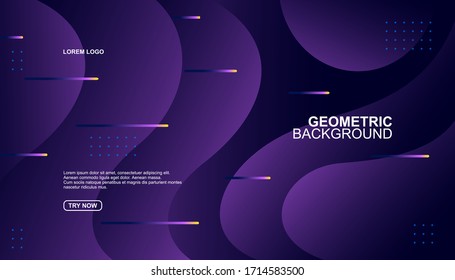 Creative geometric background. Trendy gradient shapes composition. Eps10 vector.