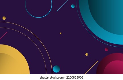 Fondo geométrico creativo. El diseño de degradado forma el concepto de composición de planeta estrella. diseño vectorial.