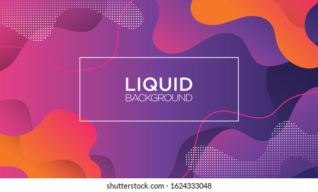 Creative Geometric Background, Wallpaper. Trendy Fluid, Liquid, Wavy, Wave Flow Gradient Shapes Composition. Design Graphic Vector EPS10.