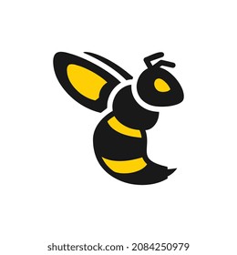 Creative Geometric Bee Logo Symbol Vector Design Illustration