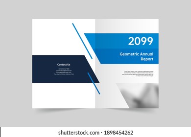 Plantilla de portada de folletos geométricos creativos