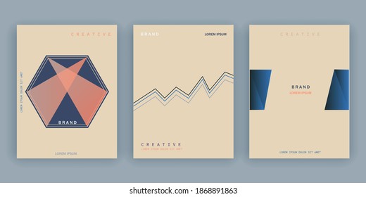 creative geometric brochure design template minimal style. EPS 10