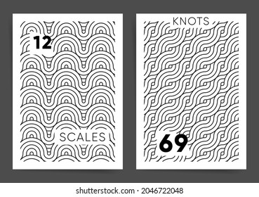 Creative geometric business presentation set. Vector A4 vertical orientation. Layout for book cover, magazine cover or notebook cover, poster, banner, placard, brochure, annual report, card, flyer. 