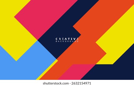 Creative geometric colorful background. Design for prints, posters, cards, etc. Vector