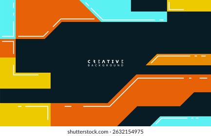 Creative geometric colorful background. Design for prints, posters, cards, etc. Vector