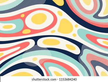 Creative geometric colorful background with patterns. Collage. Design for prints, posters, cards, etc. Vector.